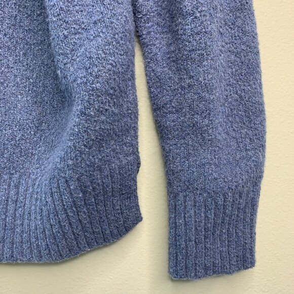 VINCE Oversize V-Neck Sweater Womens XXS Stormy Blue Textured Soft Knit Pullover - Picture 3 of 10